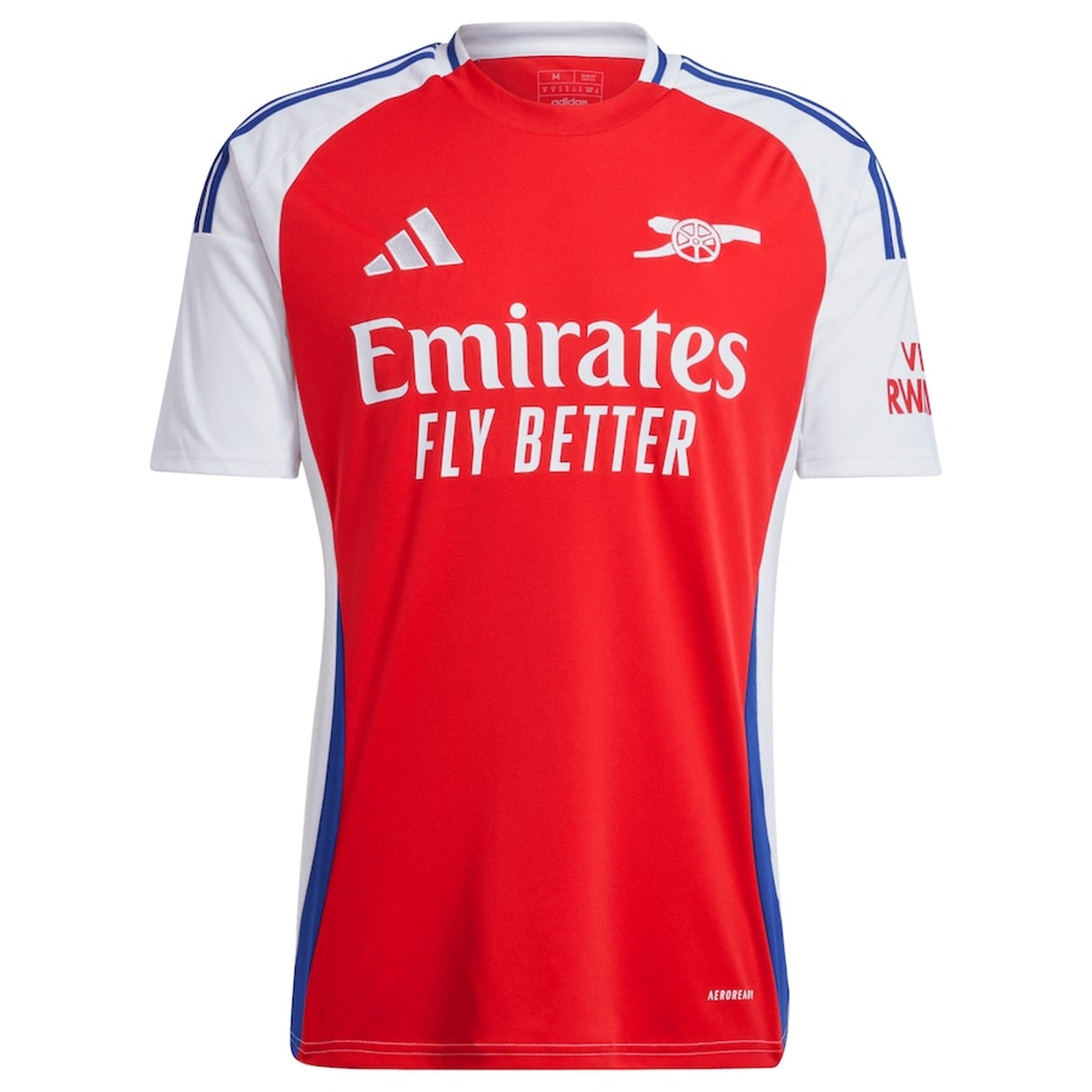 Camisa Arsenal I 24/25 - Torcedor Adidas Masculina - Branca com detalhes em azul e vermelho